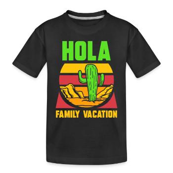 Hola Family Holiday Family Family Holidays - Kids' Premium Organic T-Shirt - black - Front