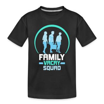 Familienurlaub Squad Familie Familienferien - Kinder Premium Bio T-Shirt - Schwarz - Vorne