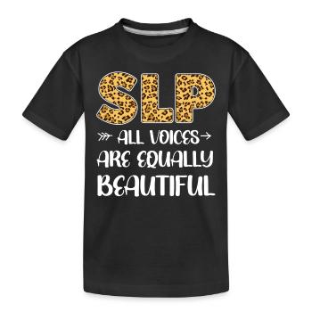 Speech Therapist Therapy Assistant - Kids' Premium Organic T-Shirt - black - Front