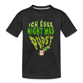 Esse nichts was pupst - Tierliebe, Tierschutz - Kinder Premium Bio T-Shirt - Schwarz - Vorne
