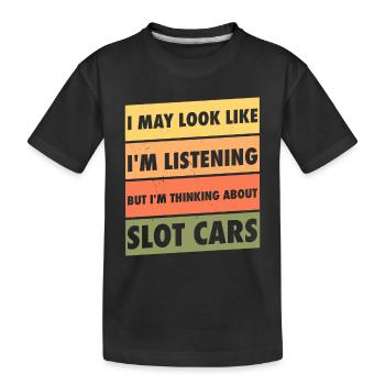 RC Car Slot Racing Slot Car Racing Slot Auto - Kids' Premium Organic T-Shirt - black - Front