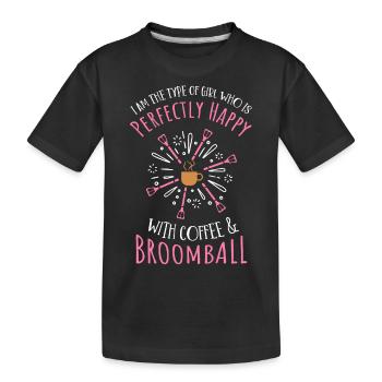 Balle à balai - T-shirt bio Premium Enfant - noir - Devant