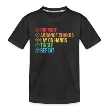 Reiki Meister Und Reiki Praktizierender - Kinder Premium Bio T-Shirt - Schwarz - Vorne