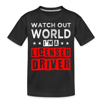 Nouveau permis de conduire - T-shirt bio Premium Enfant - noir - Devant
