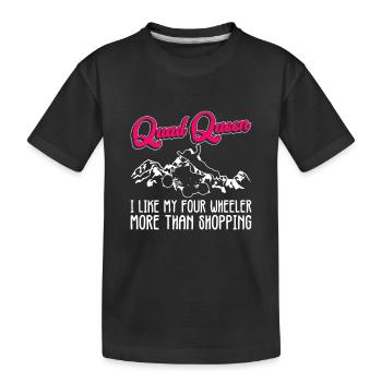 Quad Queen Quad Mädchen - Kinder Premium Bio T-Shirt - Schwarz - Vorne