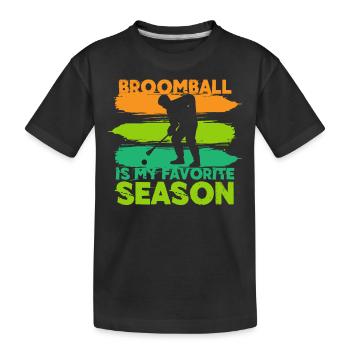 Balle à balai - T-shirt bio Premium Enfant - noir - Devant