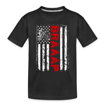 Retro Graphic Motorcycle Rider Motorcyclist Biker - Kinder Premium Bio T-Shirt - Schwarz - Vorne