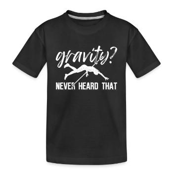 Stabhochspringer Stabhochsprung Stabhochspringen - Kinder Premium Bio T-Shirt - Schwarz - Vorne