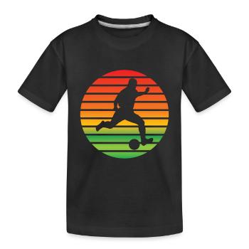 Fußballmannschaft Fußballspieler Fußballdesign - Kinder Premium Bio T-Shirt - Schwarz - Vorne