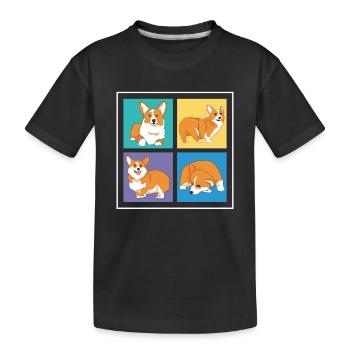 Corgi Pour les amoureux de Corgi Corgi Propriétaire - T-shirt bio Premium Enfant - noir - Devant