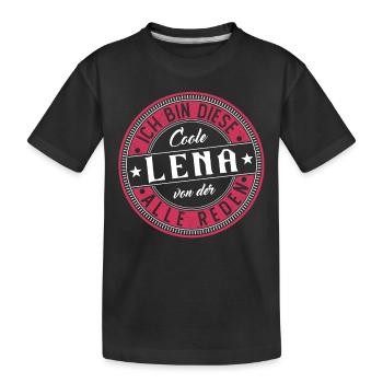 Lena Geschenkidee Geschenk Geburtstag - Kinder Premium Bio T-Shirt - Schwarz - Vorne