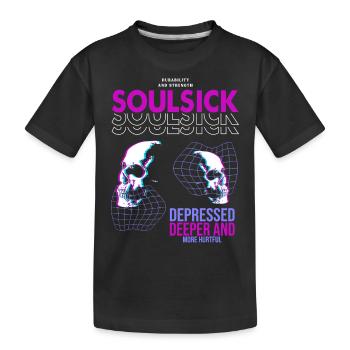 Soulsick Urban Streetwear - Kinder Premium Bio T-Shirt - Schwarz - Vorne