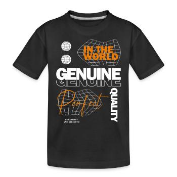Genuine Streetwear - Kinder Premium Bio T-Shirt - Schwarz - Vorne