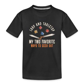 LARP et Tabletop Façons préférées de Geek Out - T-shirt bio Premium Enfant - noir - Devant