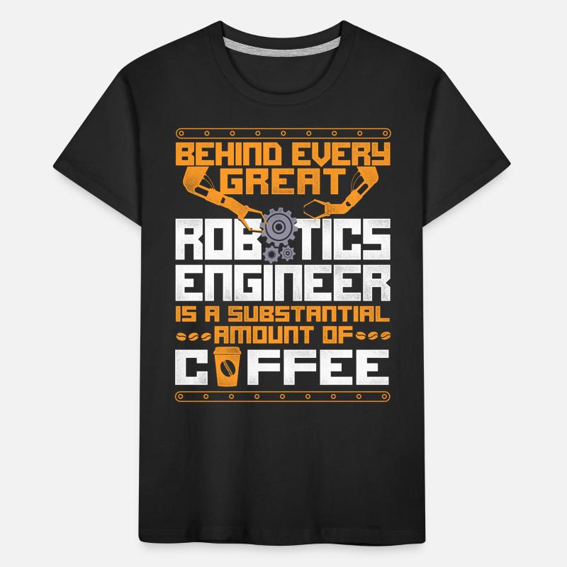 Robot Robotics Engineer Café T-shirt bio Premium Enfant