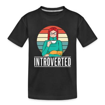 Sarcasme introverti Introverti Timide - T-shirt bio Premium Enfant - noir - Devant