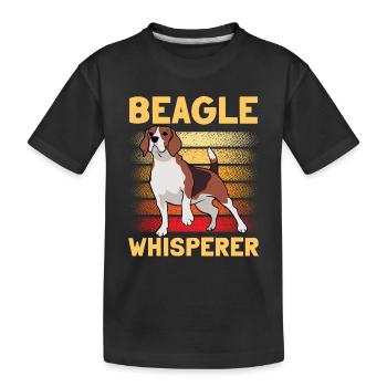 Beagle Whisperer Lover Puppy Beagles Dog - T-shirt bio Premium Enfant - noir - Devant