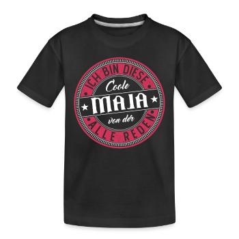 Maja Geschenkidee Geschenk Geburtstag - Kinder Premium Bio T-Shirt - Schwarz - Vorne