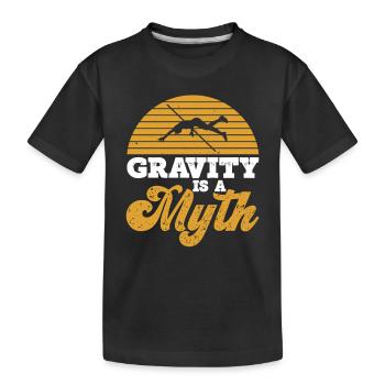 Stabhochspringer Stabhochsprung - Kinder Premium Bio T-Shirt - Schwarz - Vorne