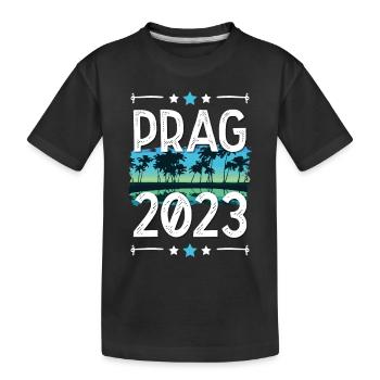 Prag 2023 - Kinder Premium Bio T-Shirt - Schwarz - Vorne