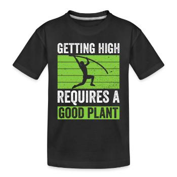 Stabhochspringer Stabhochsprung - Kinder Premium Bio T-Shirt - Schwarz - Vorne