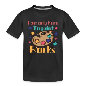 Lustiges Rock Painting Geschenk - Kinder Premium Bio T-Shirt - Schwarz - Vorne