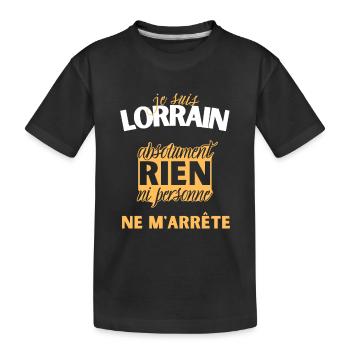 cadeau lorrain - Rien ne m'arrête - T-shirt bio Premium Enfant - noir - Devant