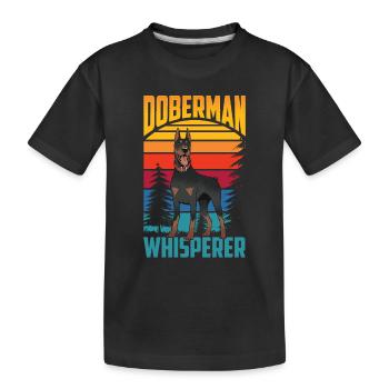 Doberman Whisperer Chiens Dobermans Doberman - T-shirt bio Premium Enfant - noir - Devant