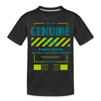 Genuine Streetwear - Kinder Premium Bio T-Shirt - Schwarz - Vorne