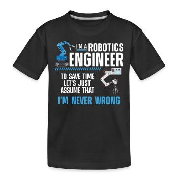 Ingénieur en robotique robotique Je suis un - T-shirt bio Premium Enfant - noir - Devant