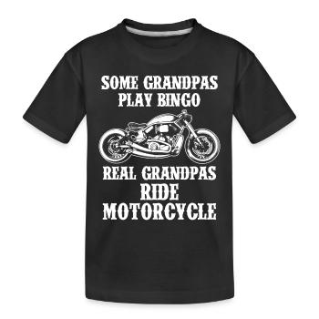 Some Grandpas Play Bingo Real Grandpas Ride Motorc - Kinder Premium Bio T-Shirt - Schwarz - Vorne