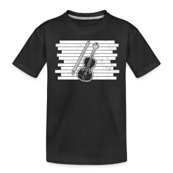 Violin Violinist Violinist - Kids' Premium Organic T-Shirt - black - Front