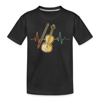 Violin Violinist Violinist - Kids' Premium Organic T-Shirt - black - Front