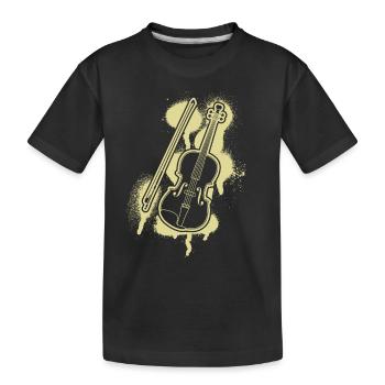 Violin Violinist Violinist - Kids' Premium Organic T-Shirt - black - Front
