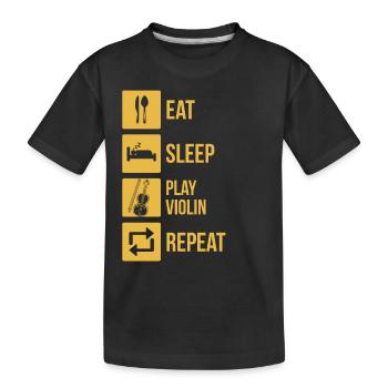 Violin Violinist Violinist - Kids' Premium Organic T-Shirt - black - Front