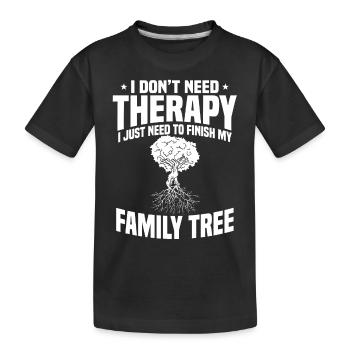Conception de recherche d’arbre généalogique amusante - T-shirt bio Premium Enfant - noir - Devant