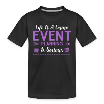 Event Planning, Event Planner - Kids' Premium Organic T-Shirt - black - Front