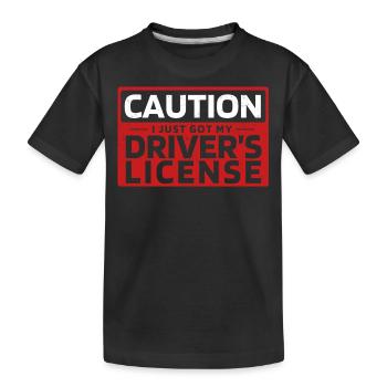 Nouveau permis de conduire - T-shirt bio Premium Enfant - noir - Devant