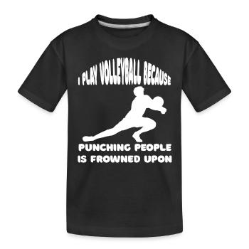 Volleyball de plage Volleyball Volleyball Cadeau de joueur de volleyball - T-shirt bio Premium Enfant - noir - Devant