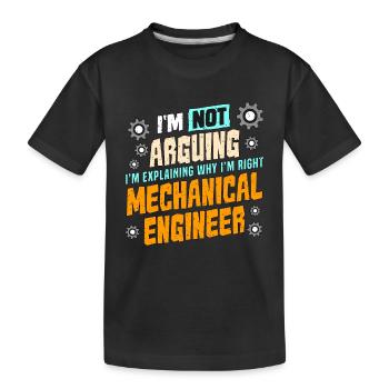 Génie mécanique Je ne discute pas de mécanique - T-shirt bio Premium Enfant - noir - Devant