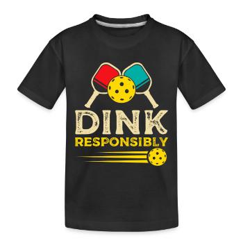 Dink Paddle Sports Pickleball responsable - T-shirt bio Premium Enfant - noir - Devant