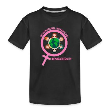 Journée internationale de la femme : Journée nationale de la femme - T-shirt bio Premium Enfant - noir - Devant
