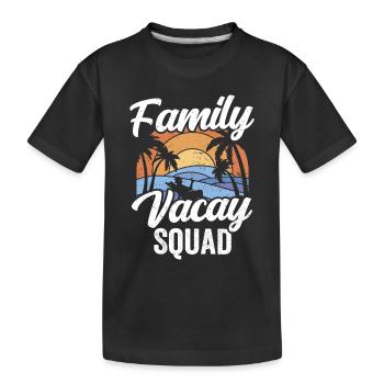 Vacances en famille Escouade Vacances en famille - T-shirt bio Premium Enfant - noir - Devant