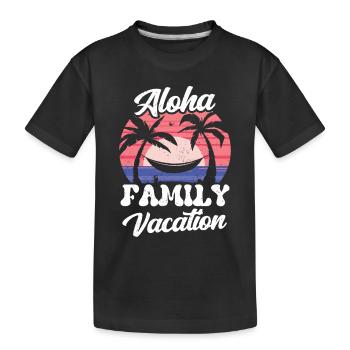 Vacances en famille Aloha Vacances en famille - T-shirt bio Premium Enfant - noir - Devant