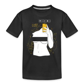 Lust Aesthetic - Kinder Premium Bio T-Shirt - Schwarz - Vorne