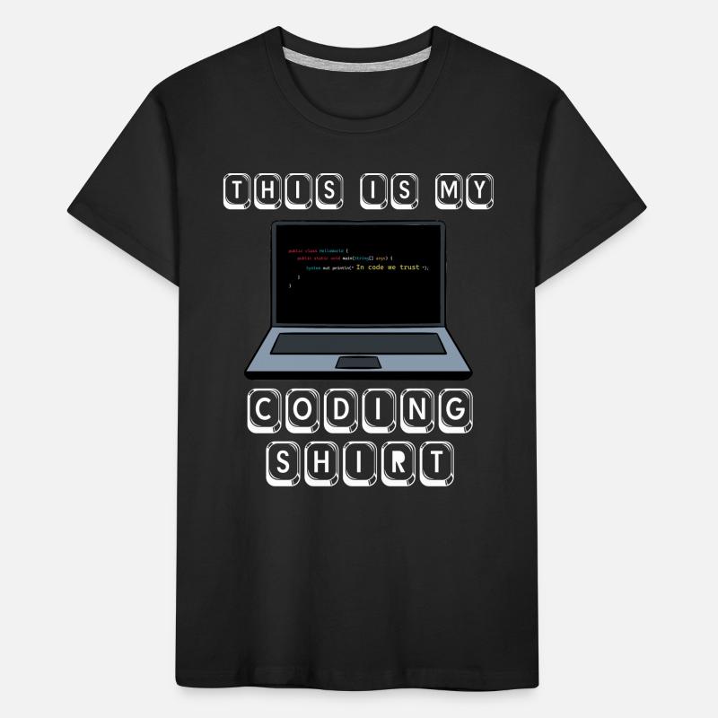 Computerprogrammierer Code Geek Cool Entwickler Wortspiel Kinder Premium Bio T-Shirt