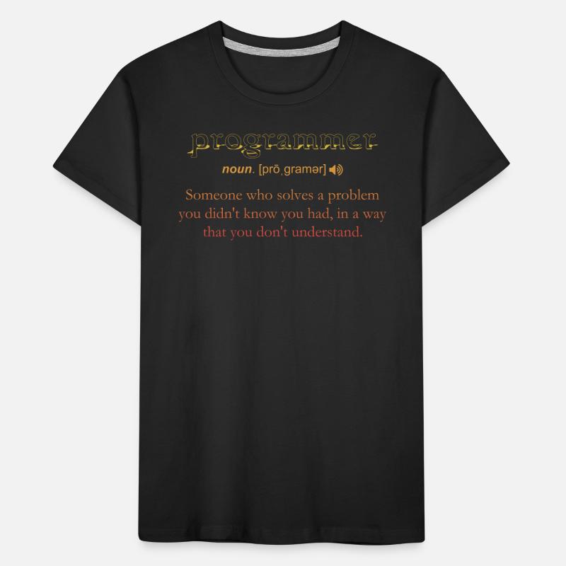 Programmeur Drôle de définition Codage Humour Vintage T-shirt bio Premium Enfant