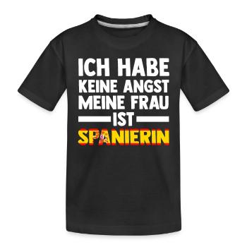 Spanisch Spanier Spanien - Kinder Premium Bio T-Shirt - Schwarz - Vorne