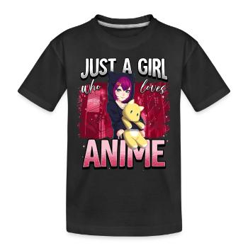 Anime Otaku Weeb - Kids' Premium Organic T-Shirt - black - Front