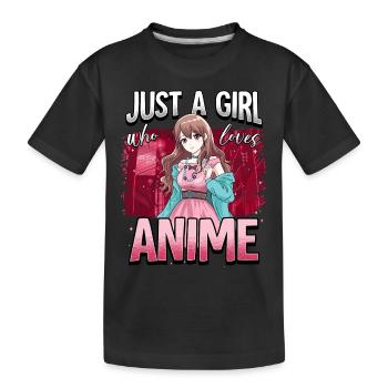 Anime Otaku Weeb - Kids' Premium Organic T-Shirt - black - Front